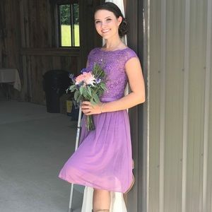 David’s bridal purple bridesmaid dress